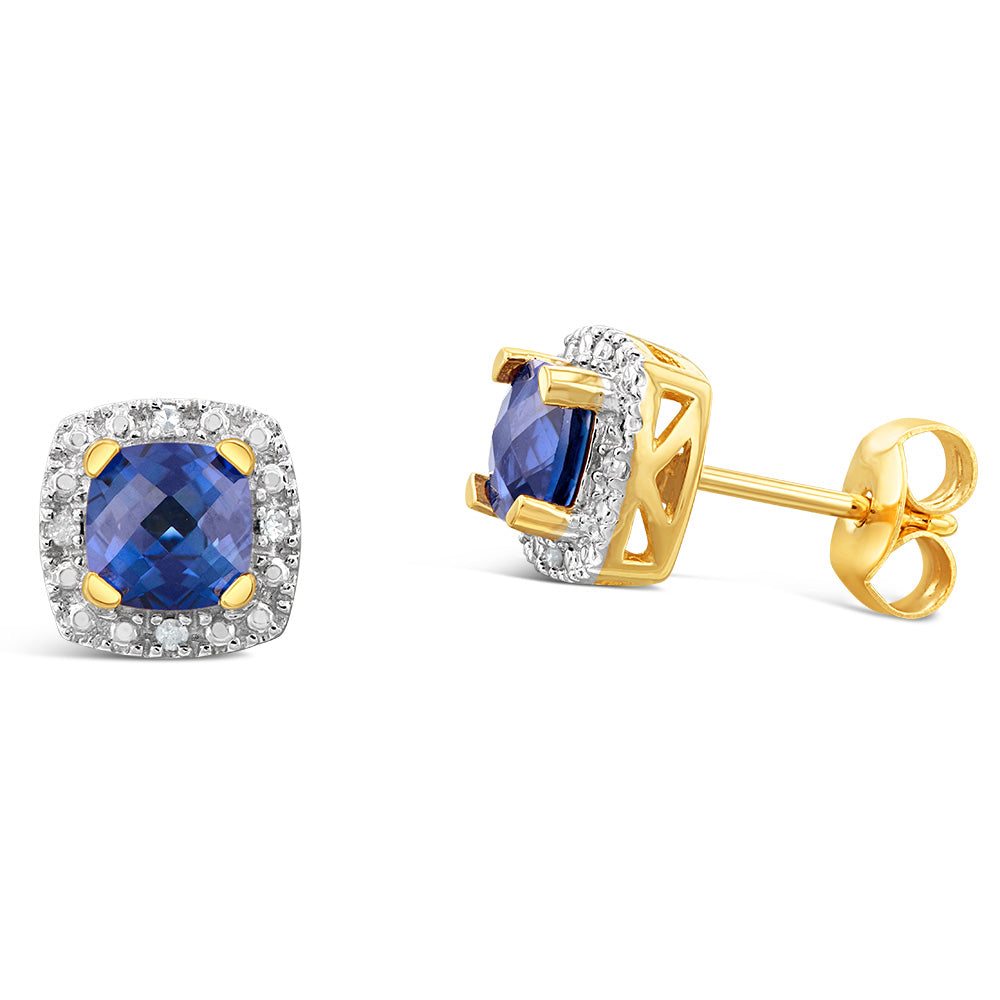White Sapphire Gold Solitaire Stud Earrings – Alison Moore Designs